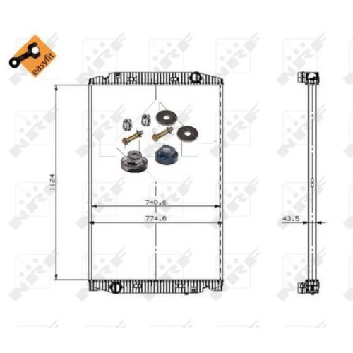 Chladič motora NRF 509698 - obr. 1