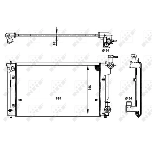 Chladič motora NRF 53398 - obr. 3