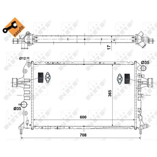 Chladič motora NRF 53441 - obr. 3