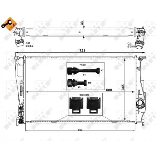 Chladič motora 53472 /NRF/ - obr. 3