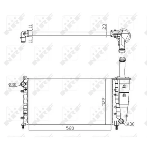 Chladič motora NRF 53601A - obr. 3