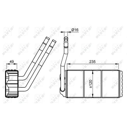 Výmenník tepla vnútorného kúrenia NRF 54263 - obr. 4