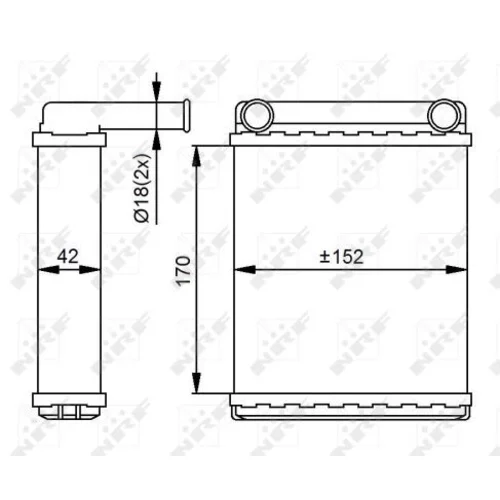 Výmenník tepla vnútorného kúrenia NRF 54306 - obr. 4