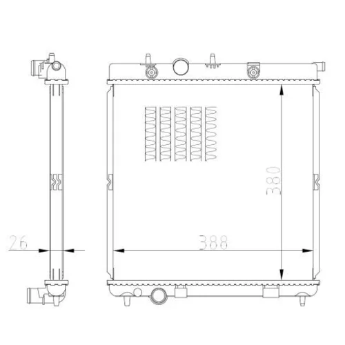 Chladič motora 550016 /NRF/