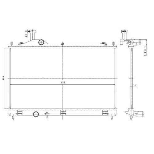 Chladič motora NRF 550025