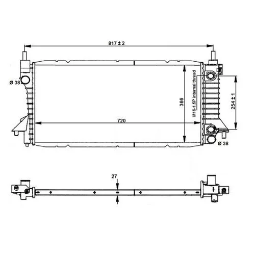 Chladič motora NRF 56045