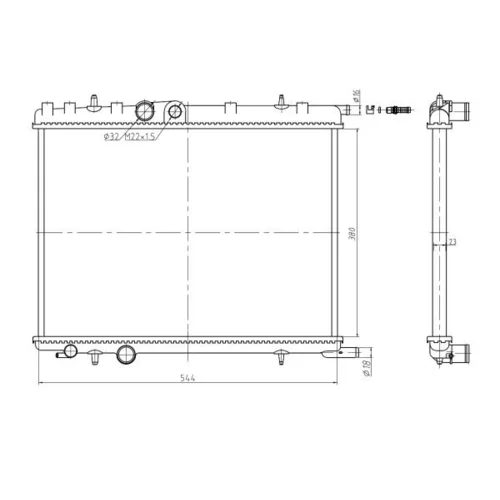 Chladič motora NRF 58304A - obr. 4