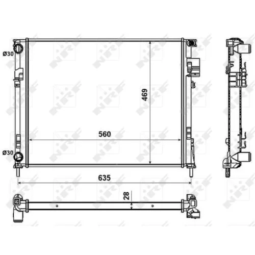 Chladič motora NRF 58332 - obr. 3