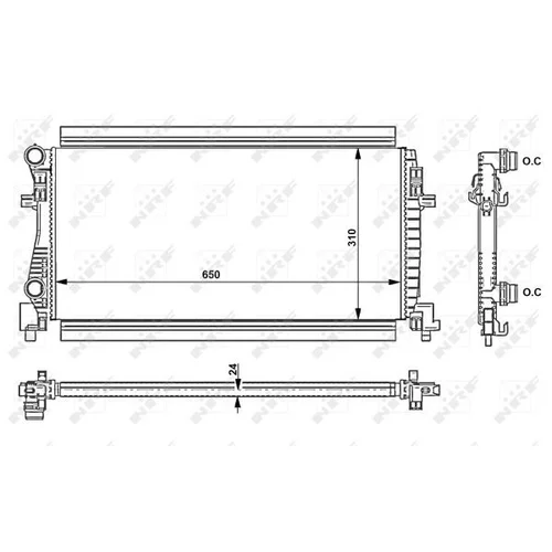 Chladič motora NRF 58438 - obr. 3