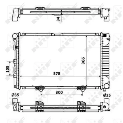 Chladič motora NRF 58925 - obr. 3