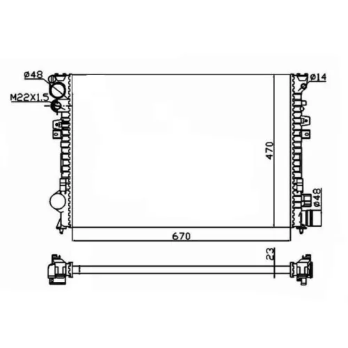 Chladič motora 58958A /NRF/