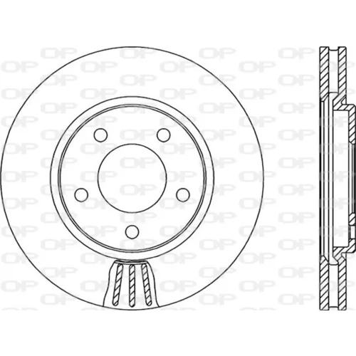 Brzdový kotúč OPEN PARTS BDA2130.20