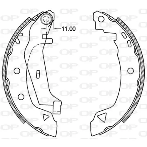 Sada brzdových čeľustí OPEN PARTS BSA2098.00