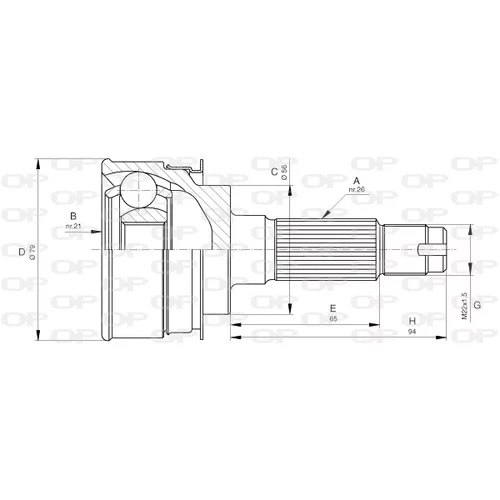 Sada kĺbov hnacieho hriadeľa OPEN PARTS CVJ5136.10