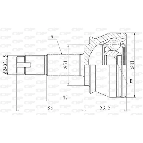 Sada kĺbov hnacieho hriadeľa OPEN PARTS CVJ5841.10