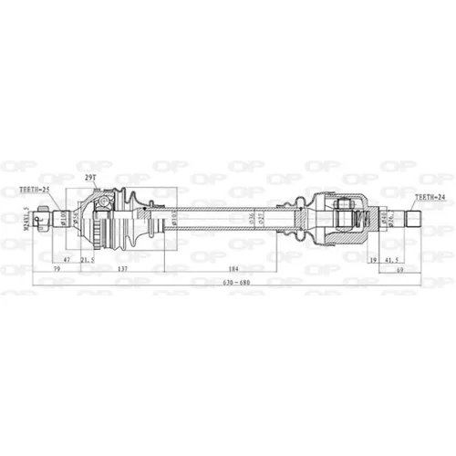 Hnací hriadeľ OPEN PARTS DRS6276.00