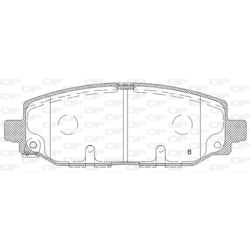 Sada brzdových platničiek kotúčovej brzdy OPEN PARTS BPA1844.02 - obr. 1