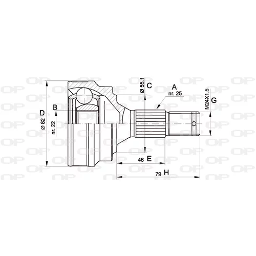 Sada kĺbov hnacieho hriadeľa OPEN PARTS CVJ5013.10