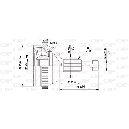 Sada kĺbov hnacieho hriadeľa OPEN PARTS CVJ5105.10