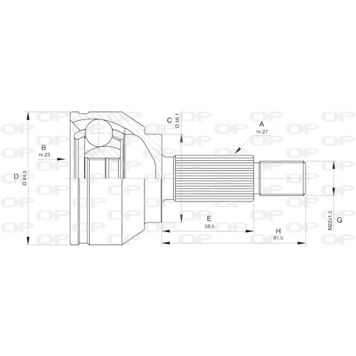 Sada kĺbov hnacieho hriadeľa OPEN PARTS CVJ5582.10