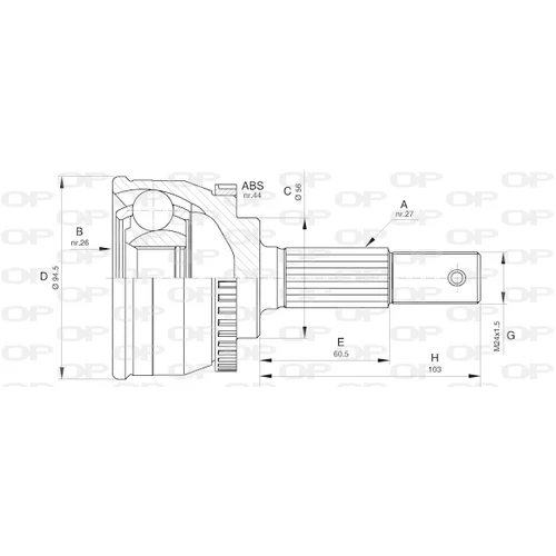 Sada kĺbov hnacieho hriadeľa OPEN PARTS CVJ5614.10