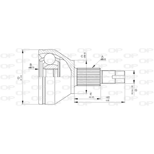 Sada kĺbov hnacieho hriadeľa OPEN PARTS CVJ5673.10