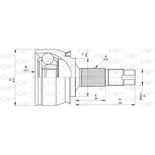 Sada kĺbov hnacieho hriadeľa OPEN PARTS CVJ5682.10