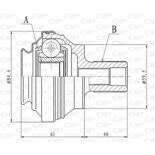 Sada kĺbov hnacieho hriadeľa OPEN PARTS CVJ5860.10