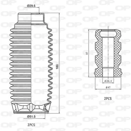 Ochranná sada tlmiča proti prachu OPEN PARTS DCK5060.04