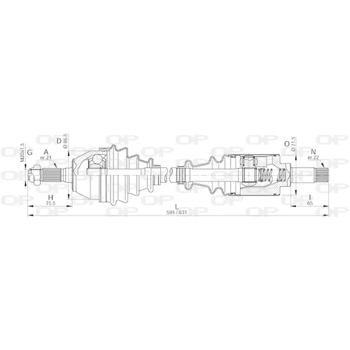 Hnací hriadeľ OPEN PARTS DRS6145.00