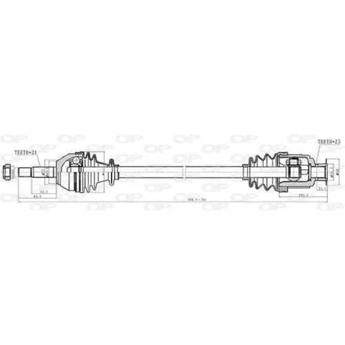 Hnací hriadeľ OPEN PARTS DRS6147.00