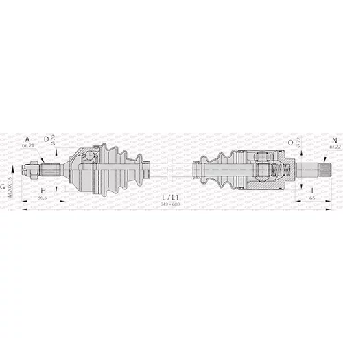 Hnací hriadeľ OPEN PARTS DRS6390.00