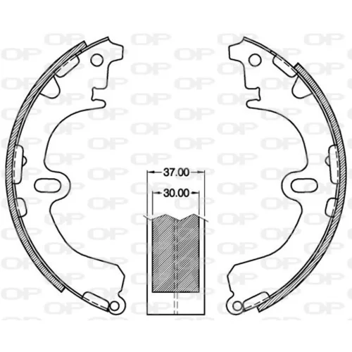 Sada brzdových čeľustí OPEN PARTS BSA2142.00