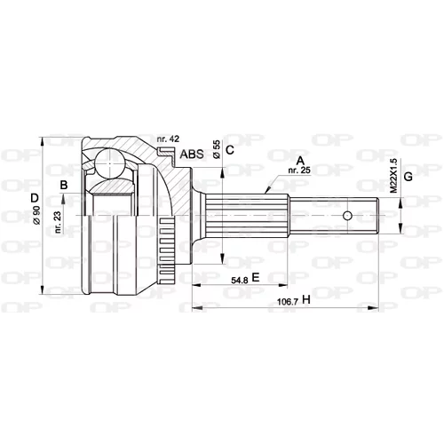 Sada kĺbov hnacieho hriadeľa OPEN PARTS CVJ5269.10