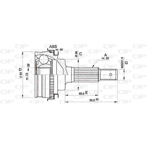 Sada kĺbov hnacieho hriadeľa OPEN PARTS CVJ5337.10