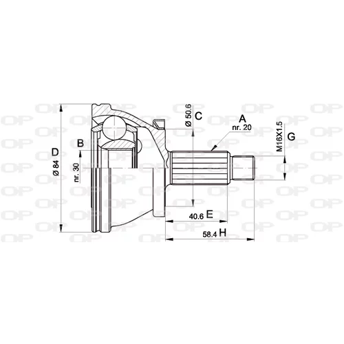 Sada kĺbov hnacieho hriadeľa OPEN PARTS CVJ5390.10