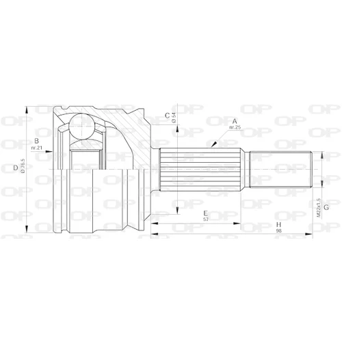 Sada kĺbov hnacieho hriadeľa OPEN PARTS CVJ5642.10