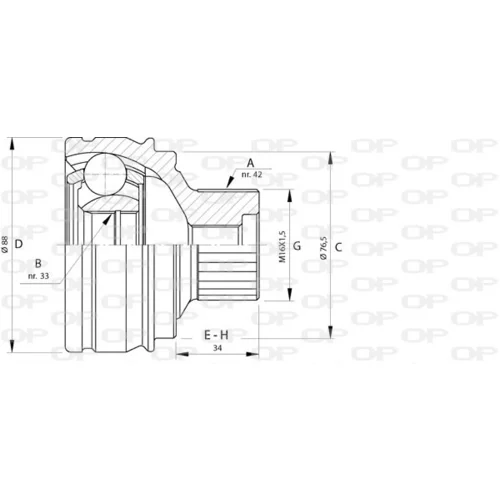 Sada kĺbov hnacieho hriadeľa OPEN PARTS CVJ5723.10