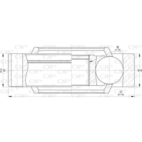 Sada kĺbov hnacieho hriadeľa OPEN PARTS CVJ5735.20