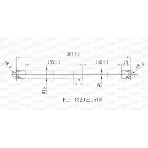 Plynová vzpera, kapota motora OPEN PARTS GSR6144.00