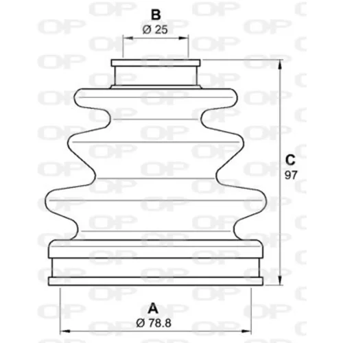 Manžeta hnacieho hriadeľa - opravná sada OPEN PARTS SJK7069.00 - obr. 1