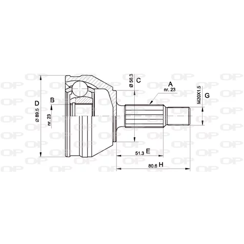 Sada kĺbov hnacieho hriadeľa OPEN PARTS CVJ5081.10