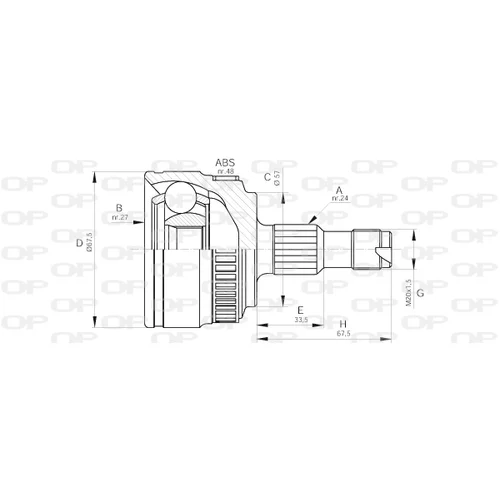 Sada kĺbov hnacieho hriadeľa OPEN PARTS CVJ5354.10