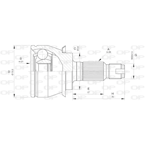 Sada kĺbov hnacieho hriadeľa OPEN PARTS CVJ5488.10