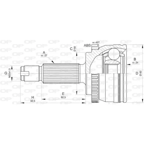 Sada kĺbov hnacieho hriadeľa OPEN PARTS CVJ5805.10