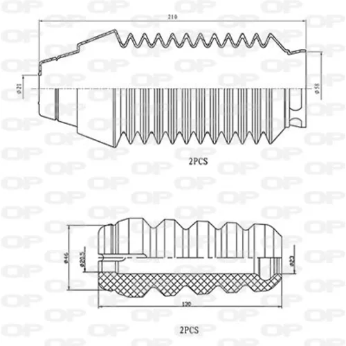 Ochranná sada tlmiča proti prachu OPEN PARTS DCK5088.04