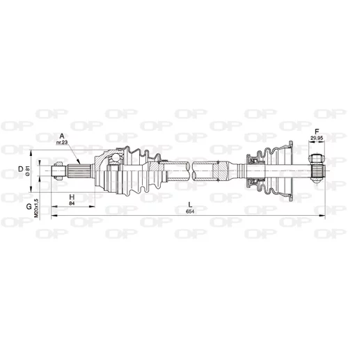 Hnací hriadeľ OPEN PARTS DRS6112.00