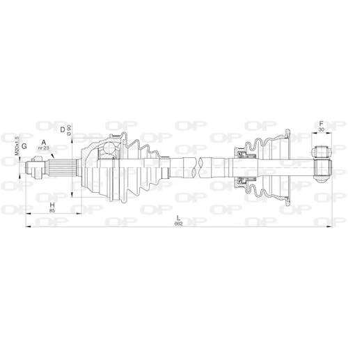 Hnací hriadeľ OPEN PARTS DRS6277.00