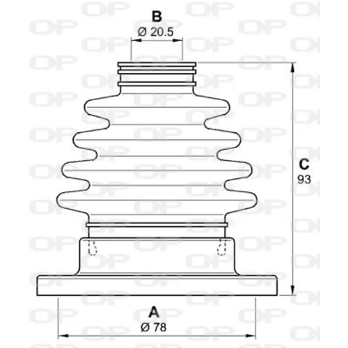 Manžeta hnacieho hriadeľa - opravná sada OPEN PARTS SJK7166.00 - obr. 1