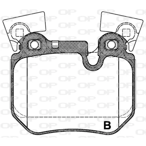 Sada brzdových platničiek kotúčovej brzdy OPEN PARTS BPA1373.00 - obr. 1